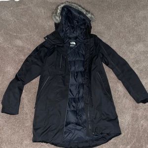 north face parka with fur hood size small REPOSH